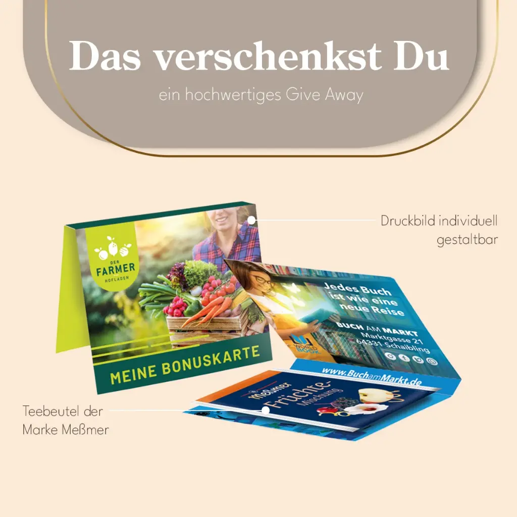 Werbekarte Midi Meßmer Teebeutel