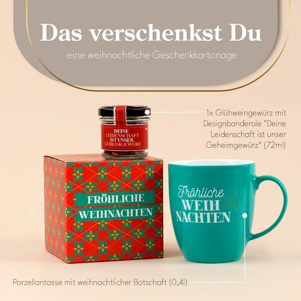 Gefüllte Weihnachtstasse - Lindt-Nuss-Mix