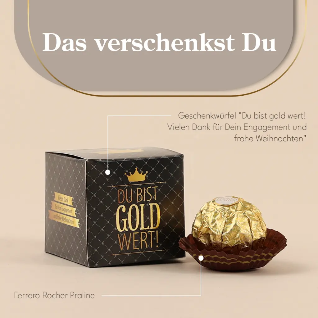 Du bist Gold wert Würfel - Rocher Christmas