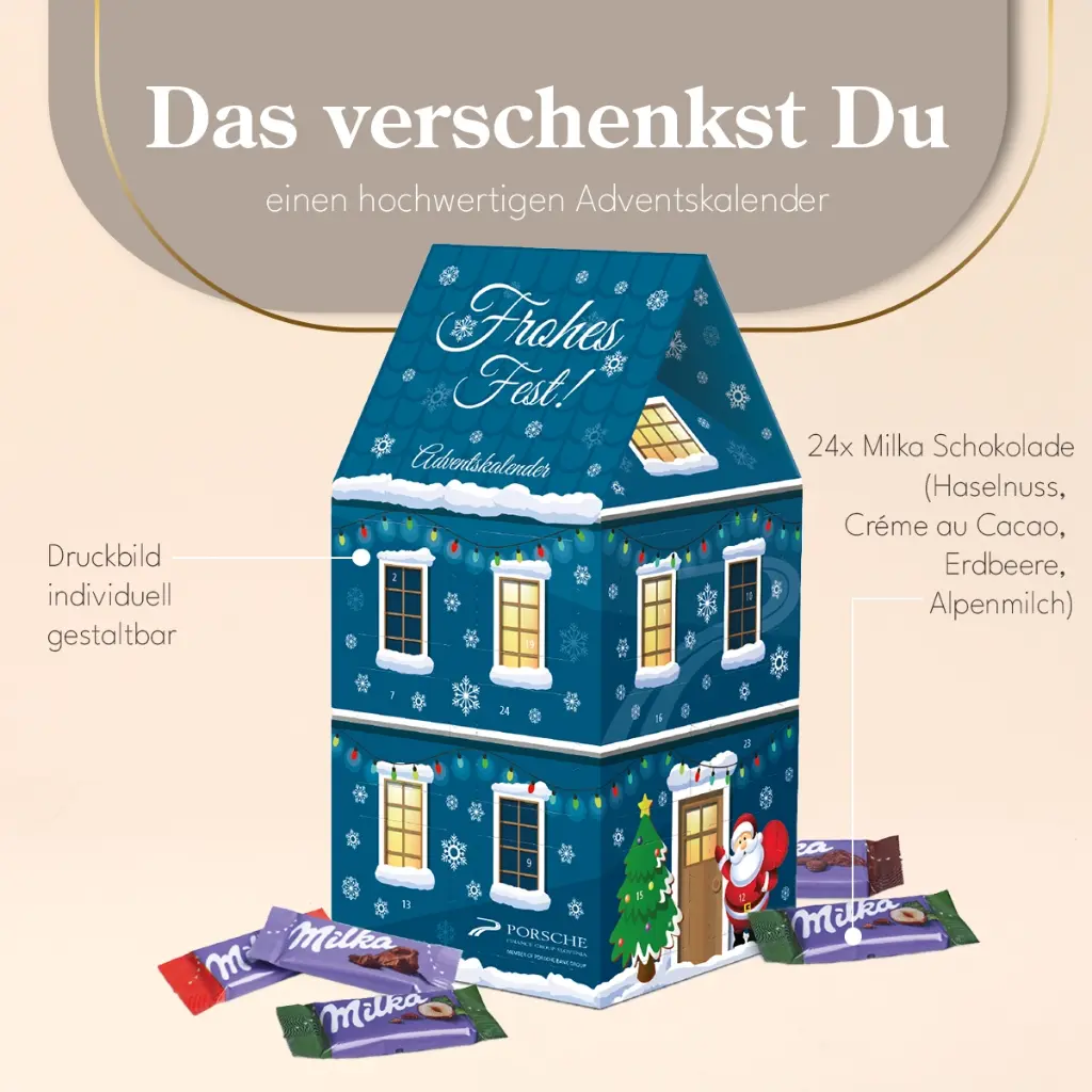 Adventskalender-Haus "XL" mit Milka Schokolade