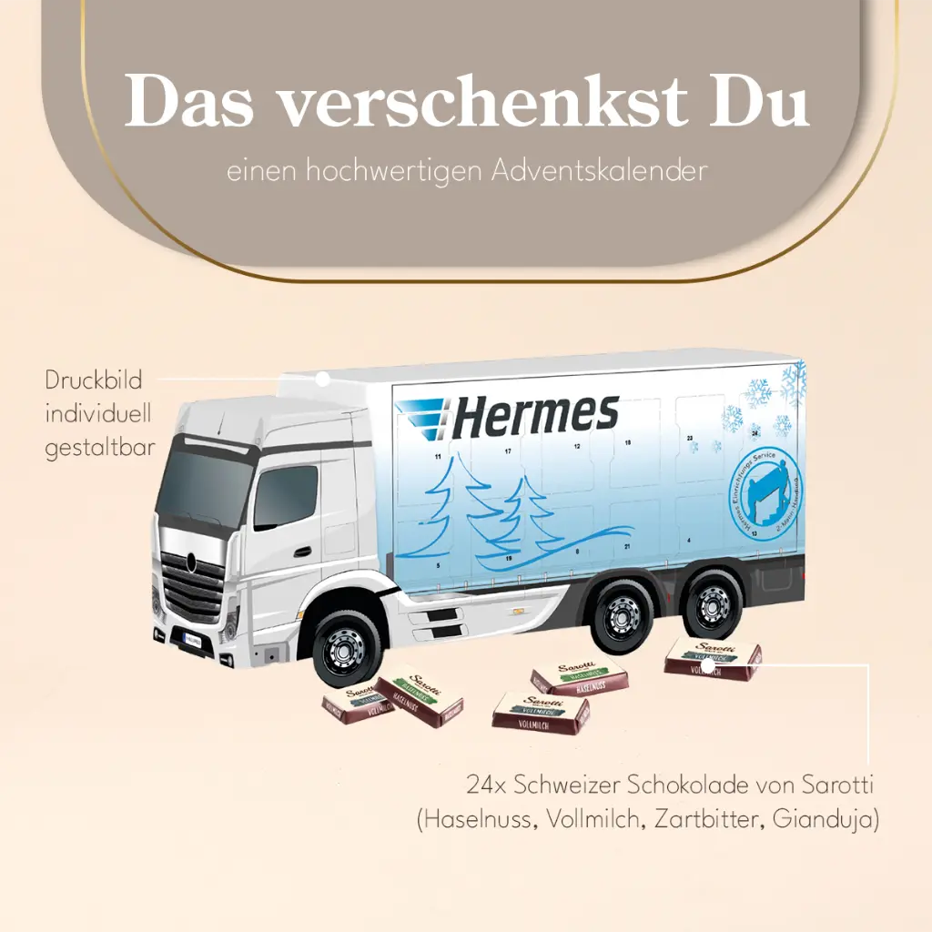 3D Adventskalender "LKW" mit Sarotti Fairtrade®