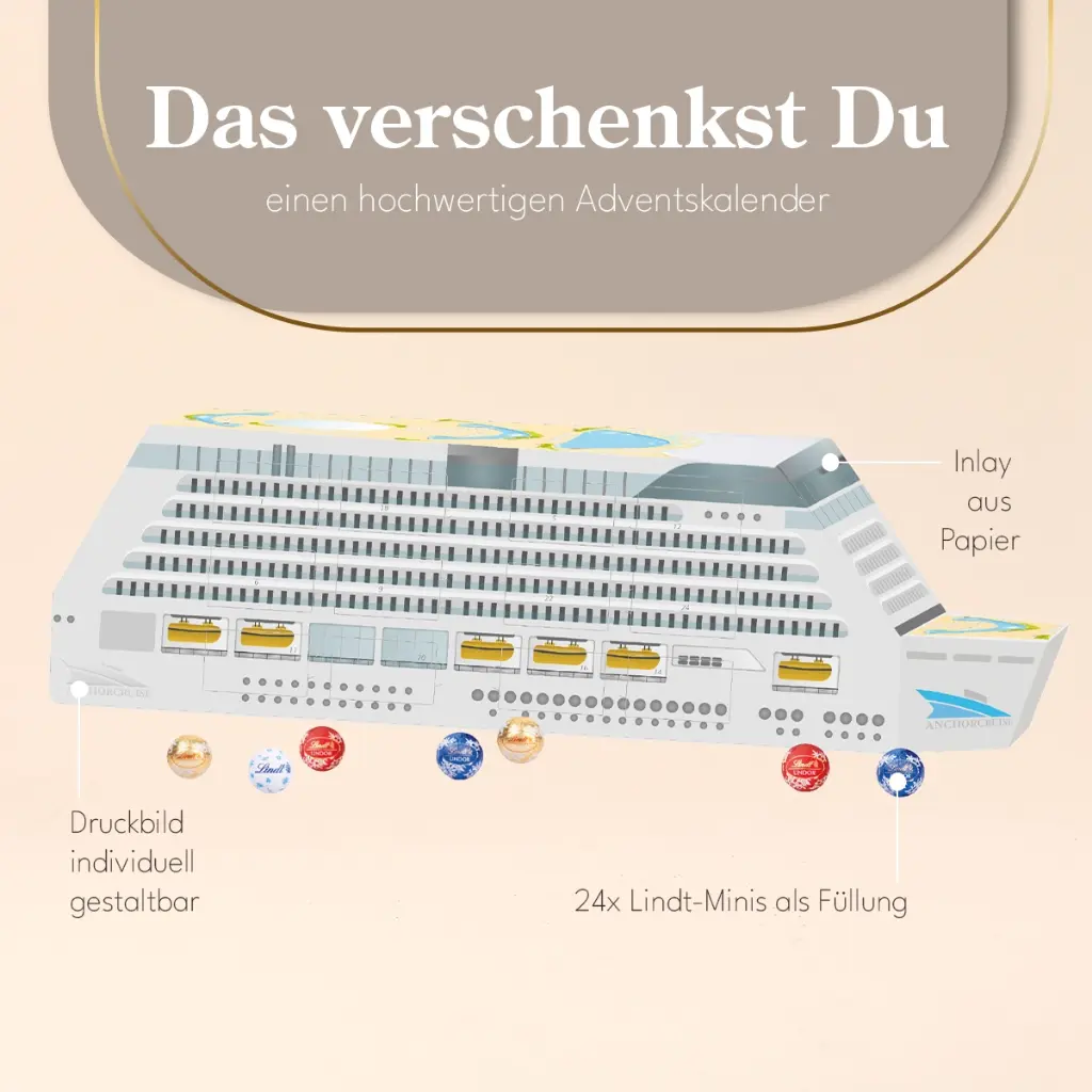 3D Adventskalender "Schiff"mit Sarotti Fairtrade®