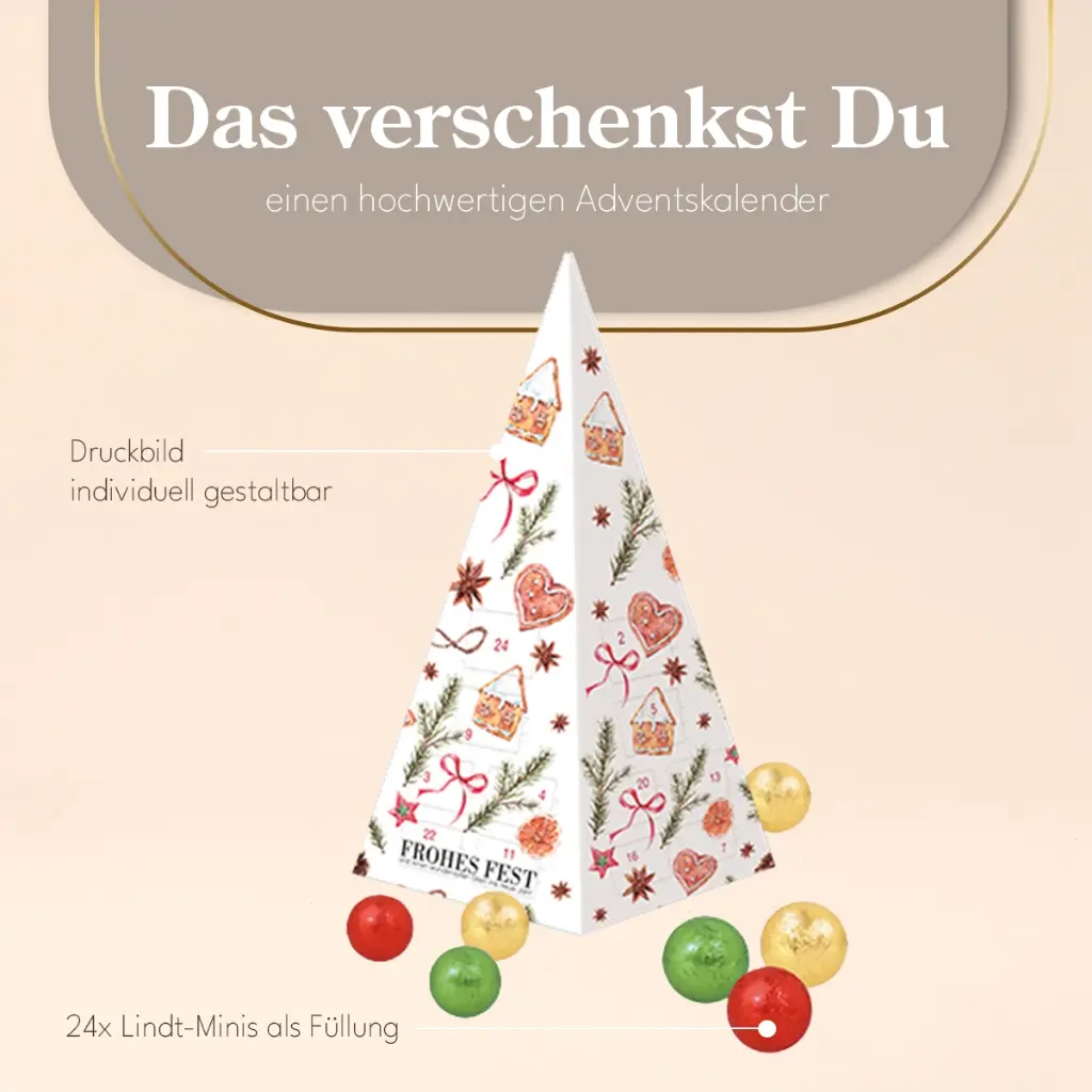 Adventskalender "Weihnachtspyramide" mit Fairtrade® Schokolade