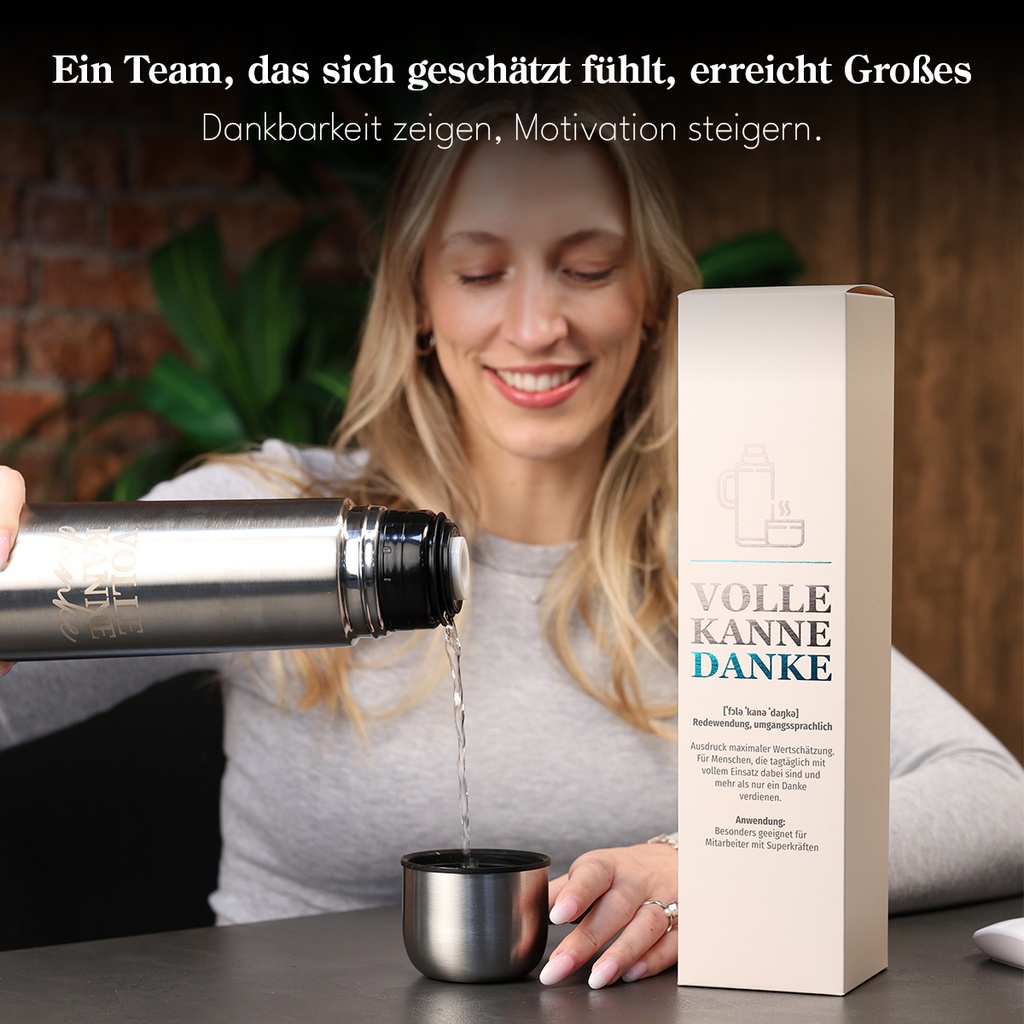 Thermoskanne "Volle Kanne Danke"