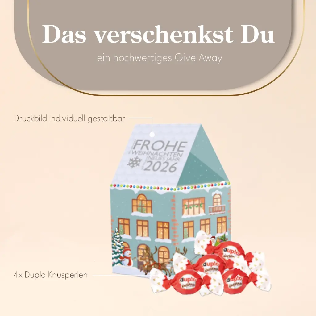 3D Präsent "Haus" mit duplo Knusperlen