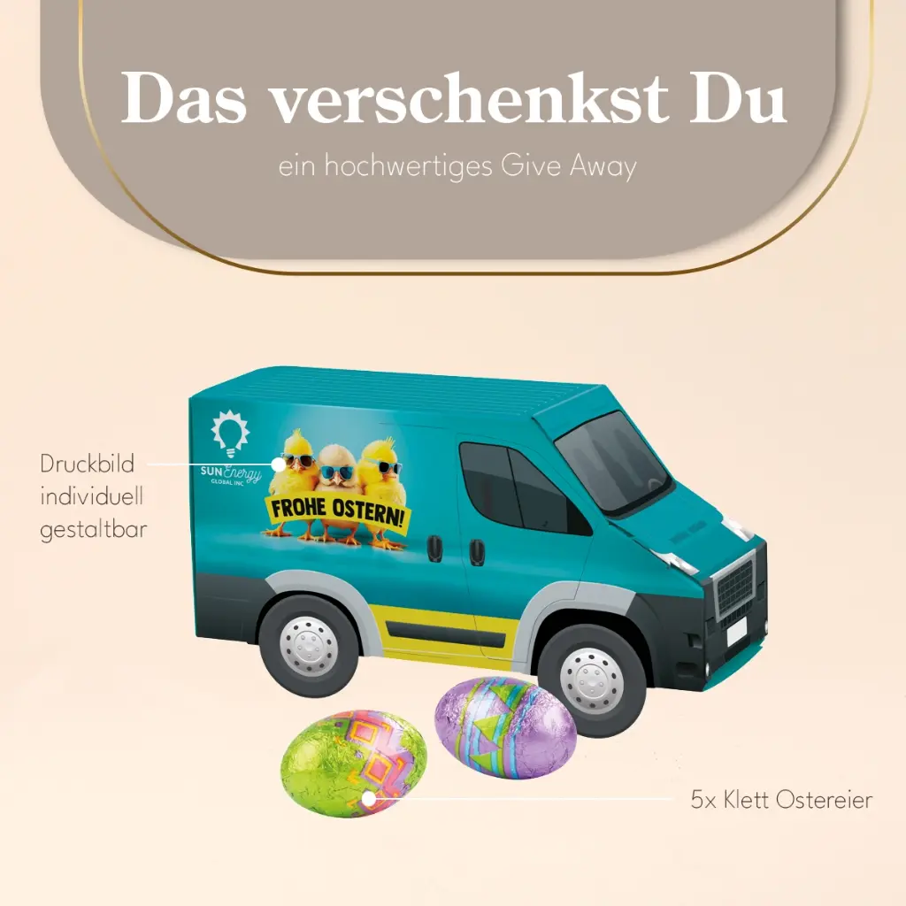 3D-Präsent Transporter, Klett Ostereier