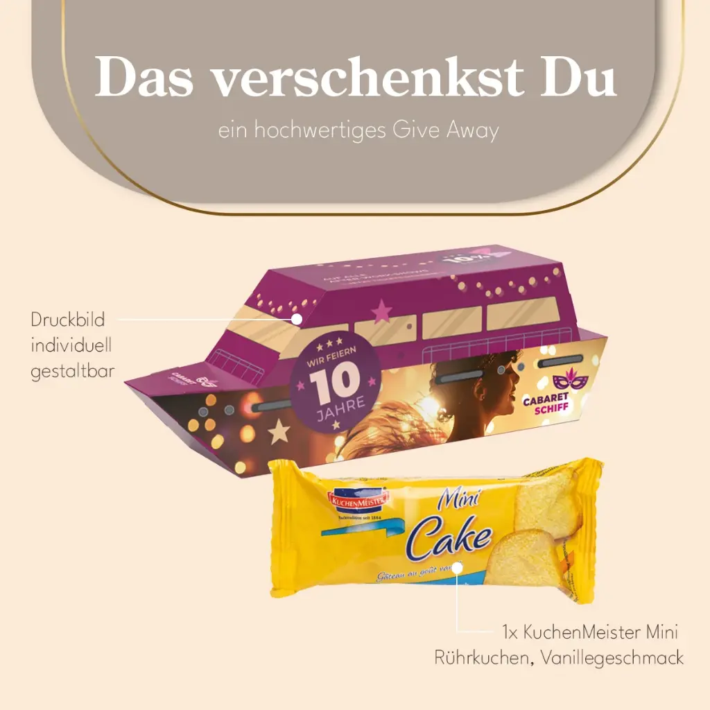 3D-Präsent Schiff, KuchenMeister Rührkuchen