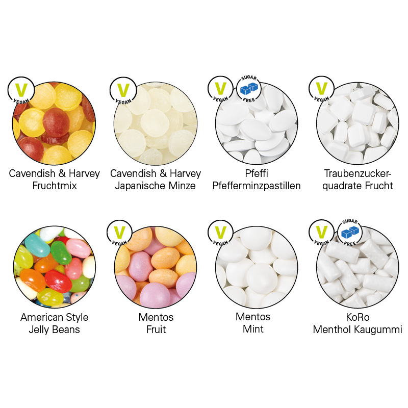 Schiebedeckeldose, weiß, Mentos Kaudragee Fruit