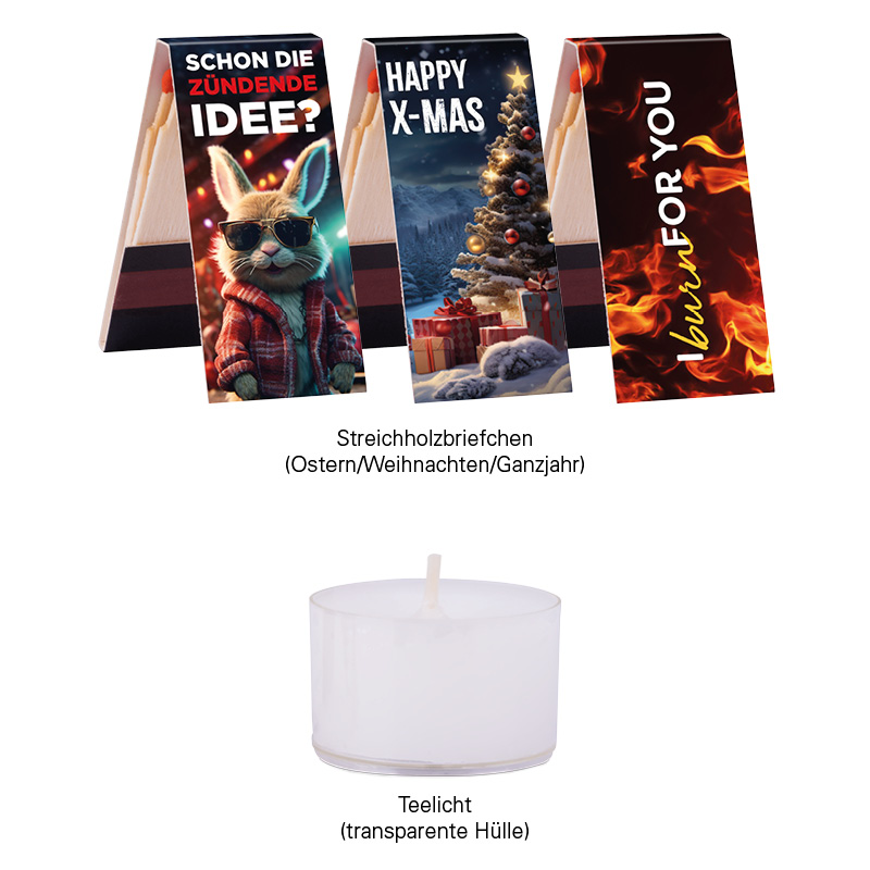 Geschenkbox Mini Tanne, Teelicht