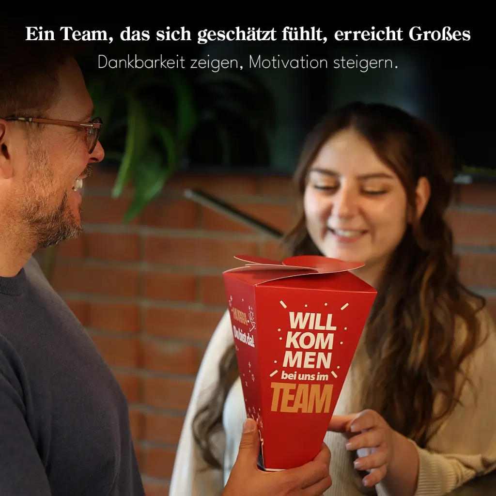 Schultüte "Willkommen bei uns im Team" - XXL - Süßer Mix