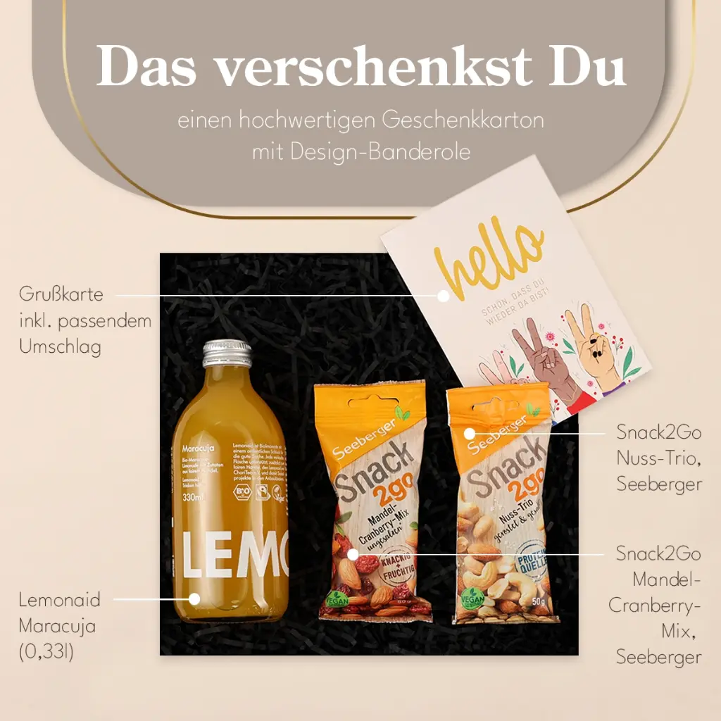 Geschenkset "Hello - schön, dass Du wieder da bist!"