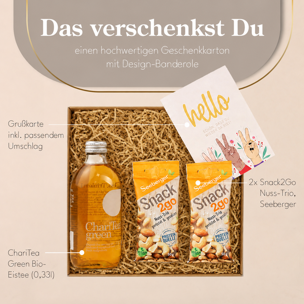 Geschenkset "Hello - schön, dass Du wieder da bist!"