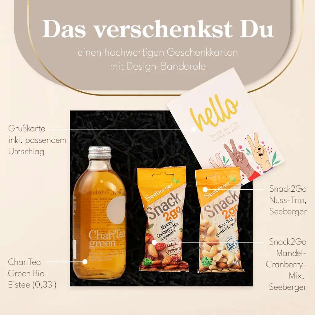 Geschenkset "Hello - schön, dass Du wieder da bist!"