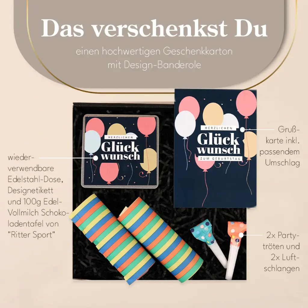 Glückwunsch Ballons – Geschenkset