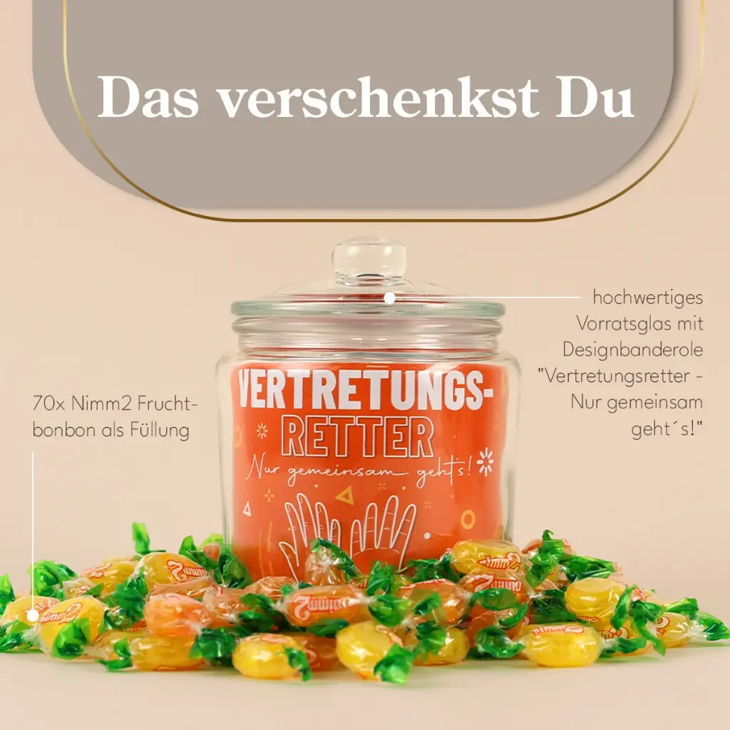 Teamgeschenk S "Vertretungsretter" - Nimm2