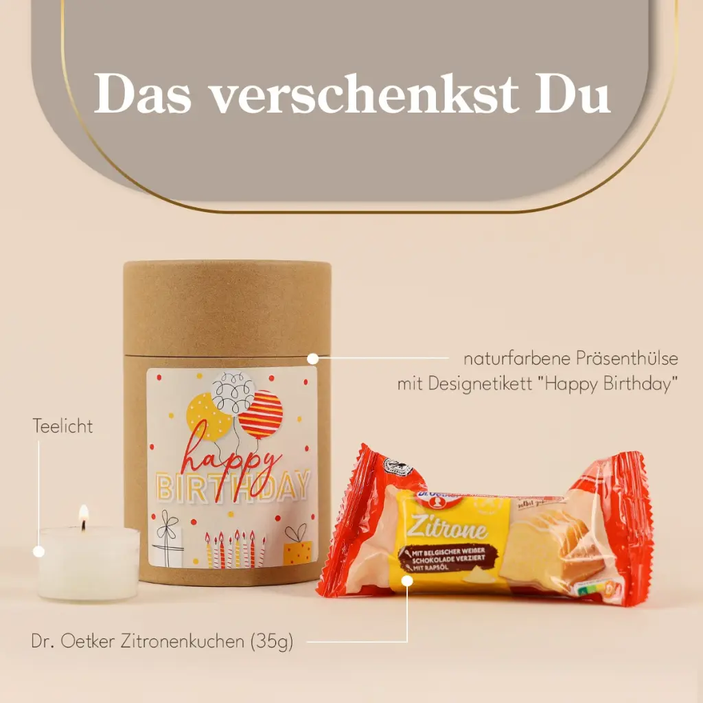 Geburtstagsküchlein "Happy Birthday"