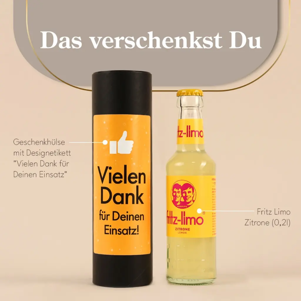 Vielen Dank für Deinen Einsatz - Fritz Limo