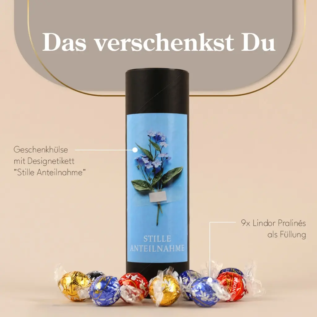 Geschenkhülse "Stille Anteilnahme" - Lindt