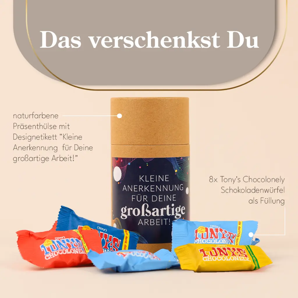Präsenthülse "Kleine Anerkennung" - Tony´s