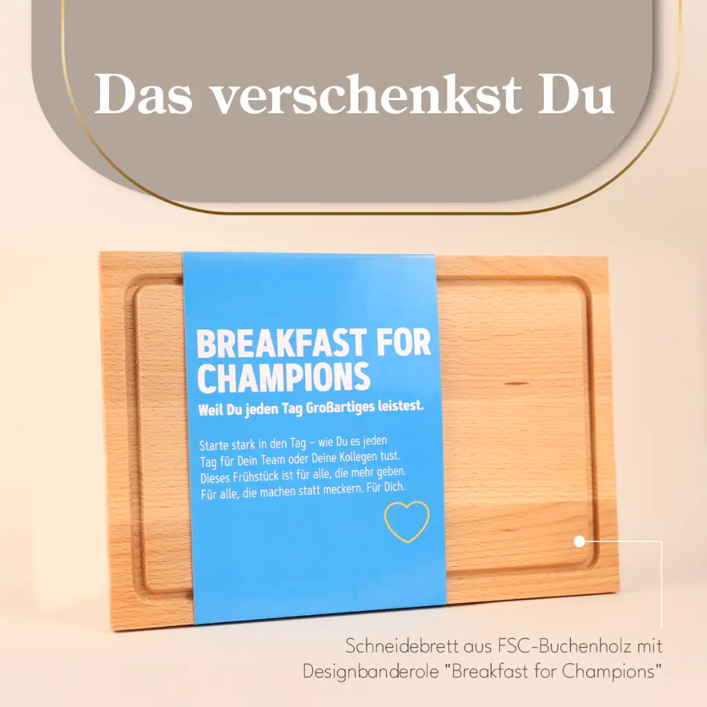 Frühstücksbrett "Breakfast for Champions"