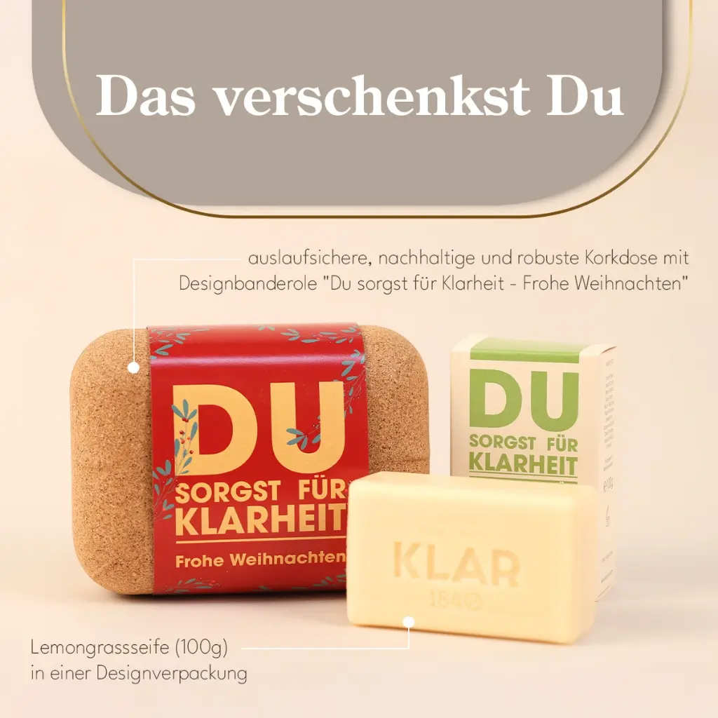Weihnachtsseife "Du sorgst für Klarheit"
