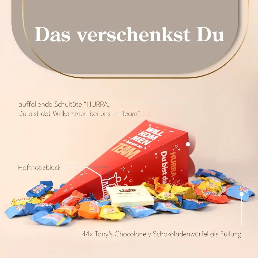 Schultüte "Willkommen bei uns im Team" - XXL - Tony´s
