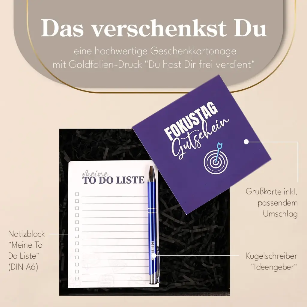Zeitgeschenk "Dein Fokus-Tag"
