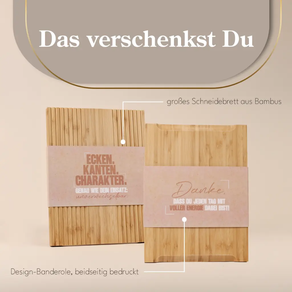Schneidebrett "Ecken. Kanten. Charakter"