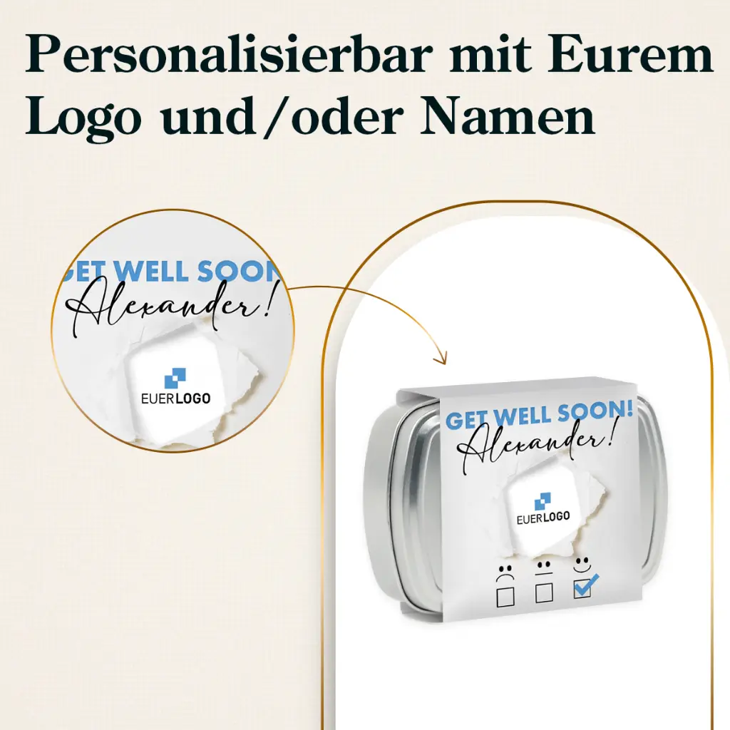 Geschenkdose "Get well soon!" - Knoppers Mini