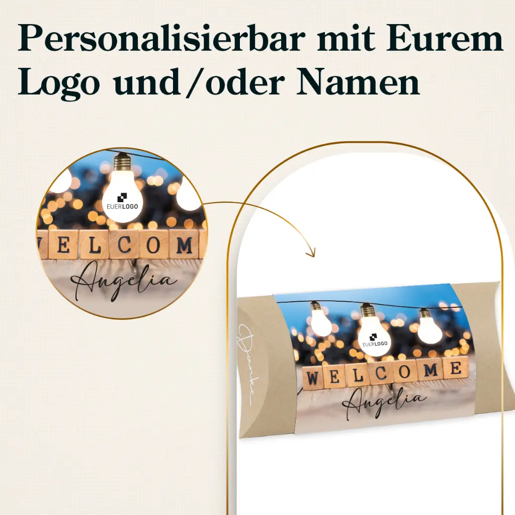 Pillowbox "Welcome" - Haribo Goldbären