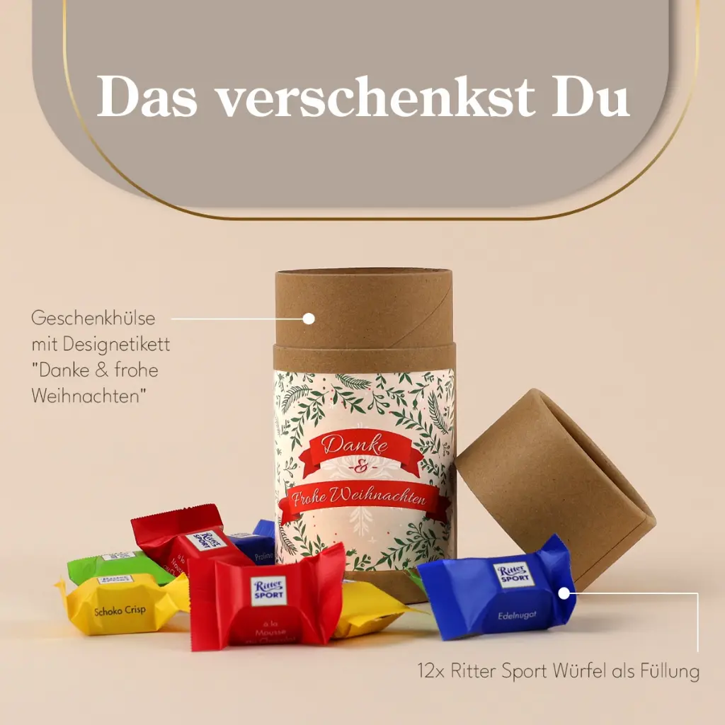 Präsenthülse "Danke" - Ritter Sport