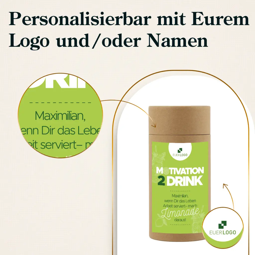 Präsenthülse "Motivation 2Drink" - Lemonaid