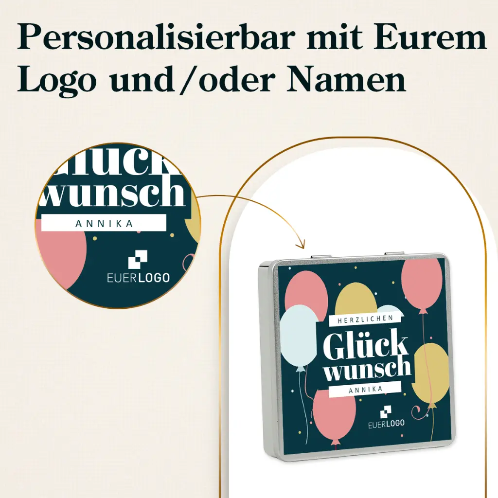 Glückwunsch Ballons - Ritter SPORT Dose