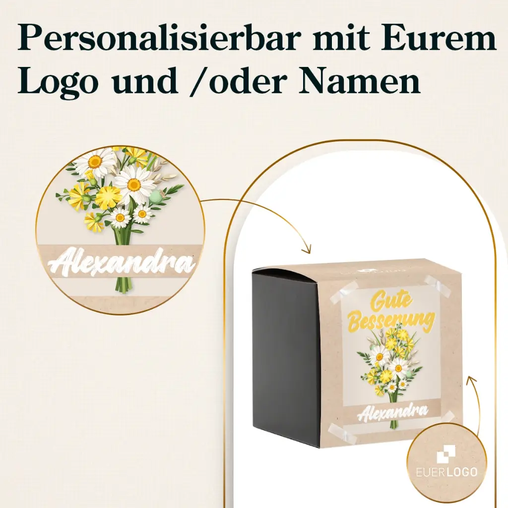 Gute Besserung "Blumenstrauß" - Lindt Box