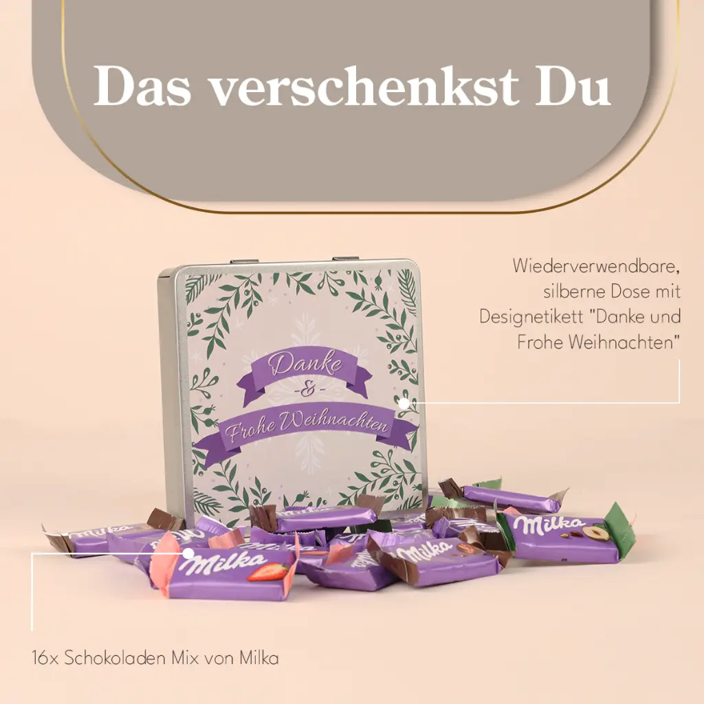Danke & frohe Weihnachten - Ritter Sport Dose