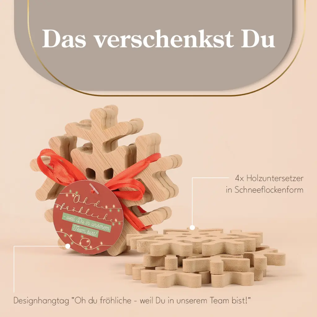 Holz-Untersetzer "Oh du fröhliche.."