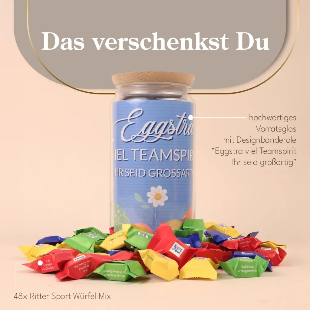 Teamgeschenk M "Eggstra viel Teamspirit" - Ritter Sport