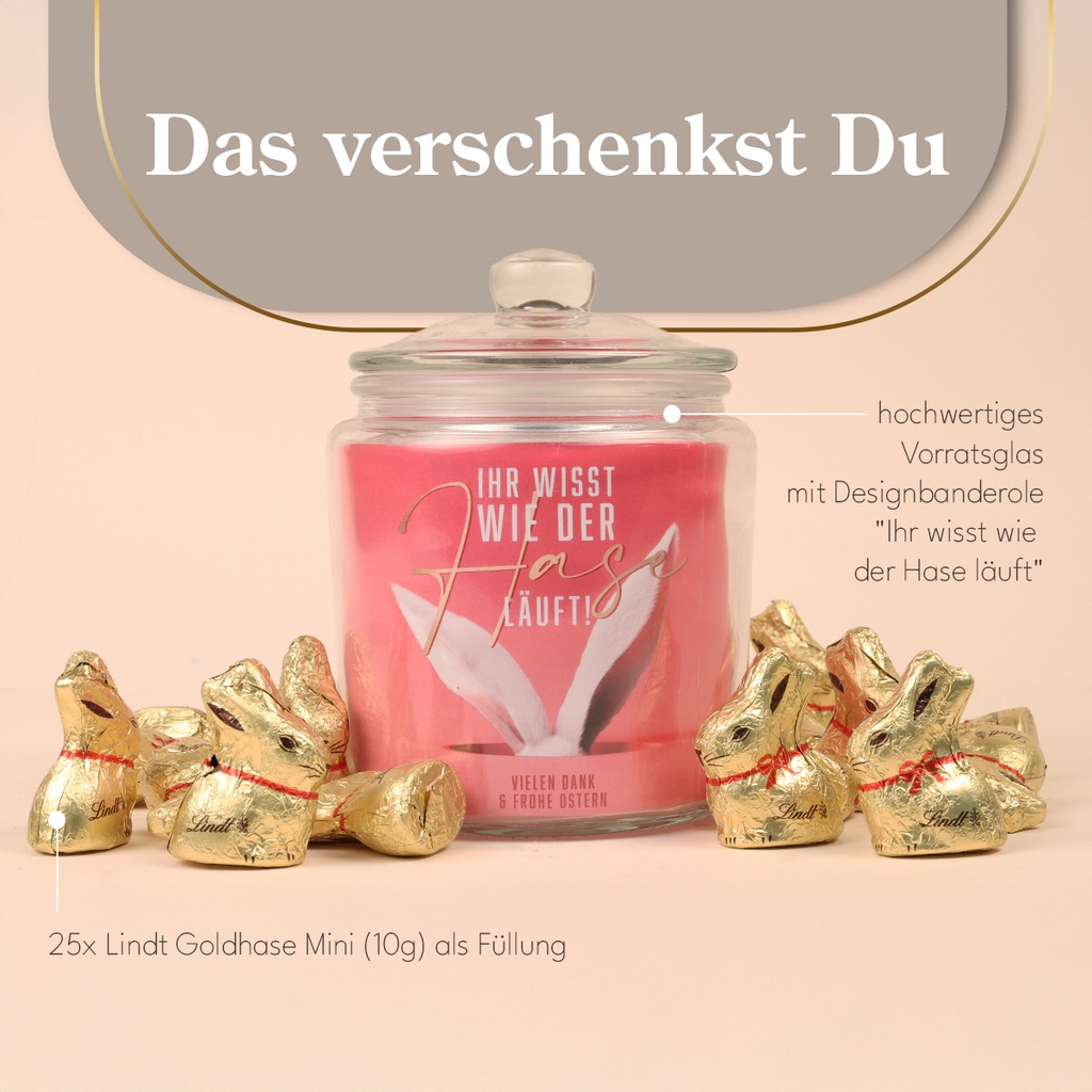 Teamgeschenk S "Ihr wisst wie der Hase läuft!"
