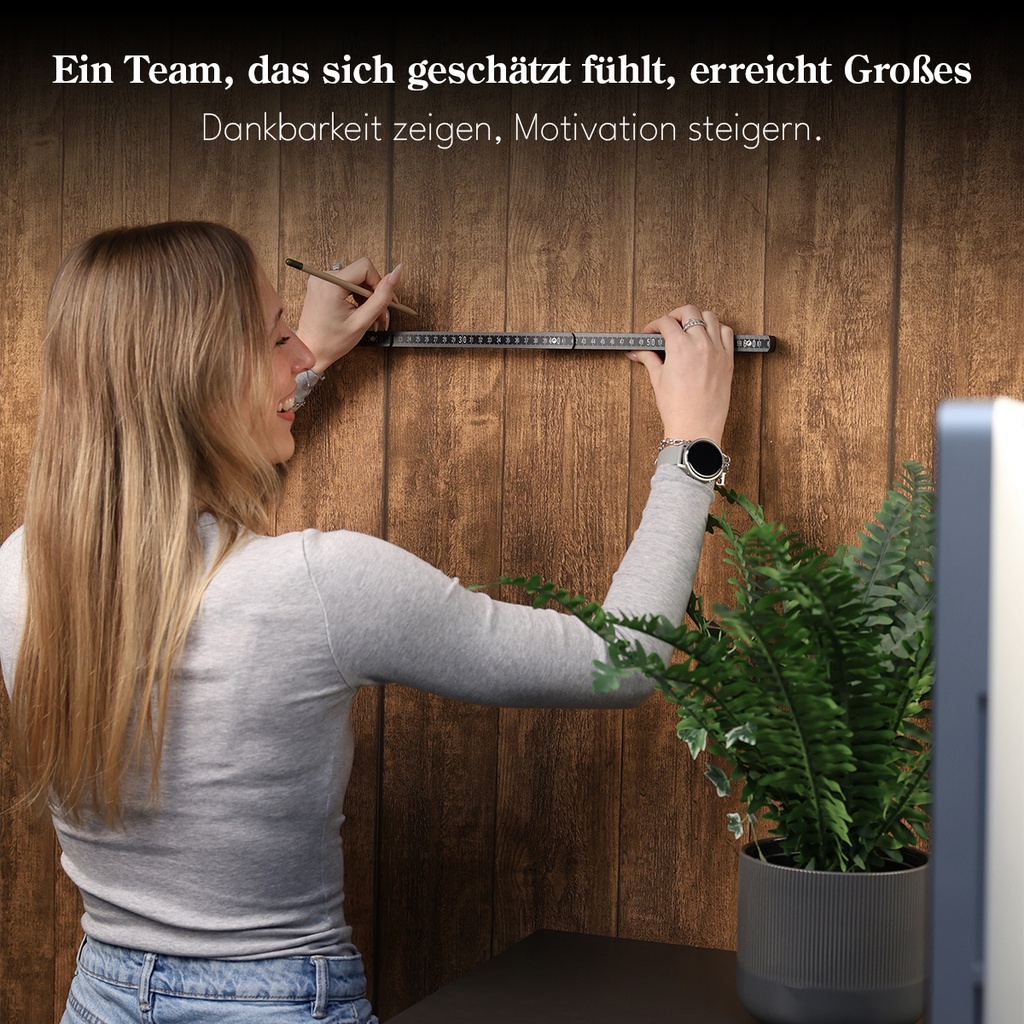 Zollstock "Mit Dir setzen wir Maßstäbe!"