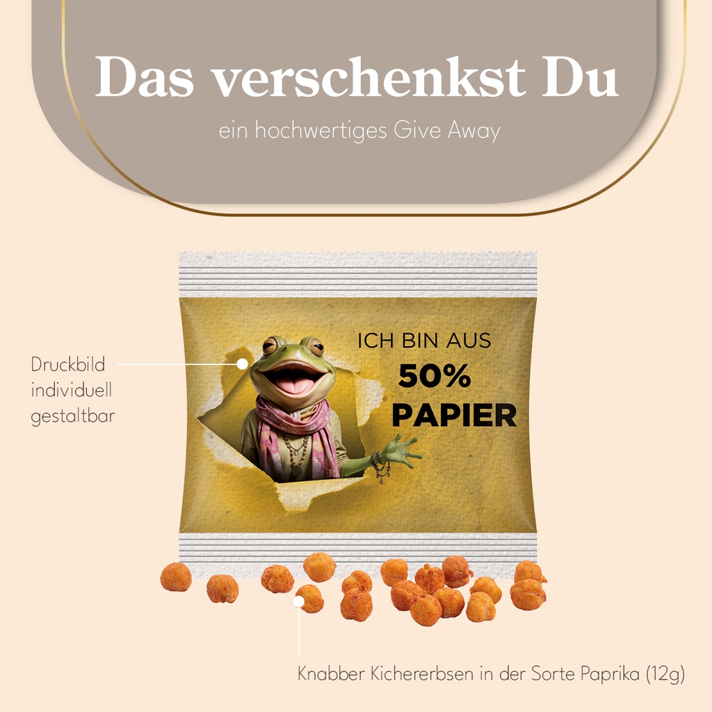 Snack Miditüte, Kicherebsen Paprika, Papierfolie