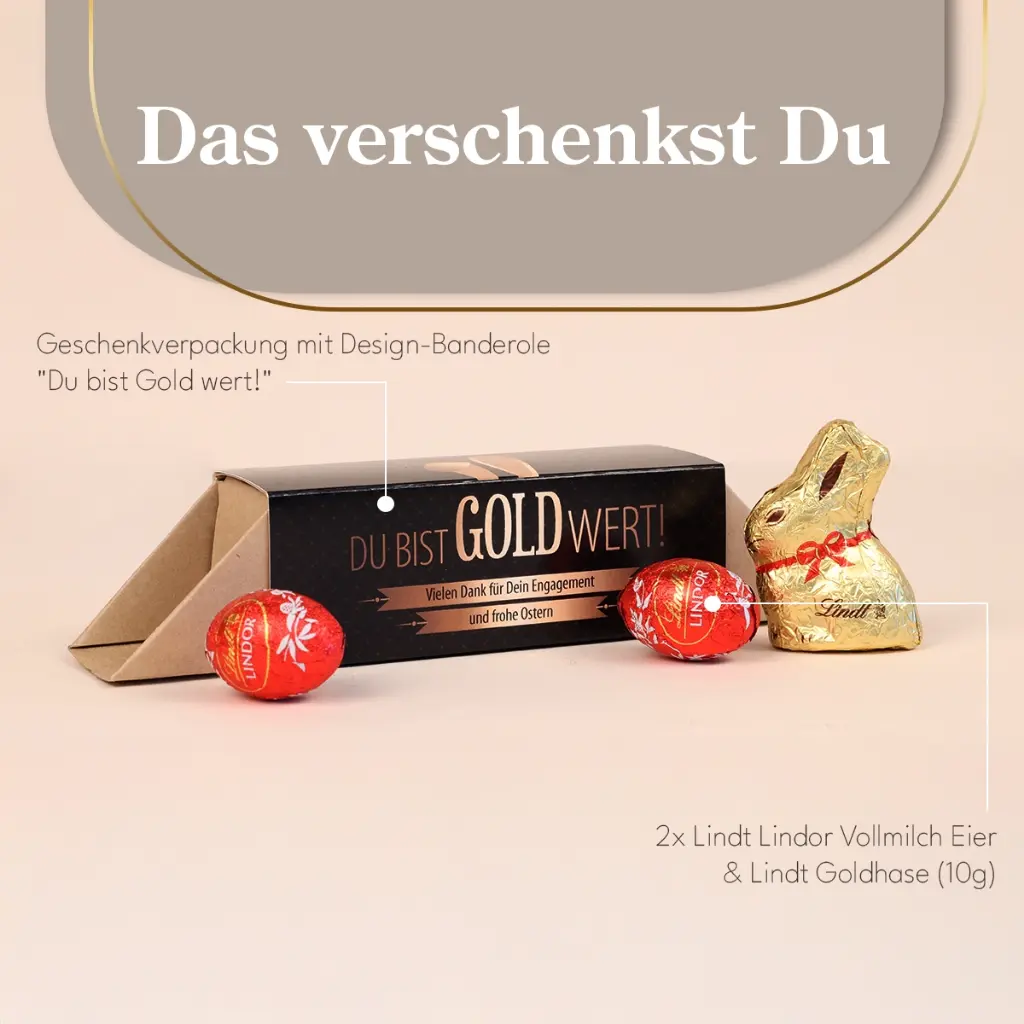Geschenkverpackung "Gold wert" - Ostern
