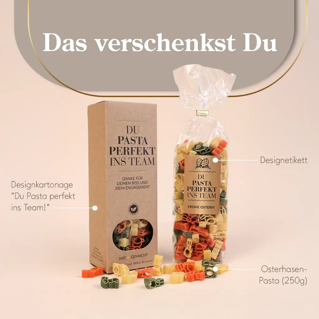 Oster-Pasta "Du Pasta perfekt ins Team"