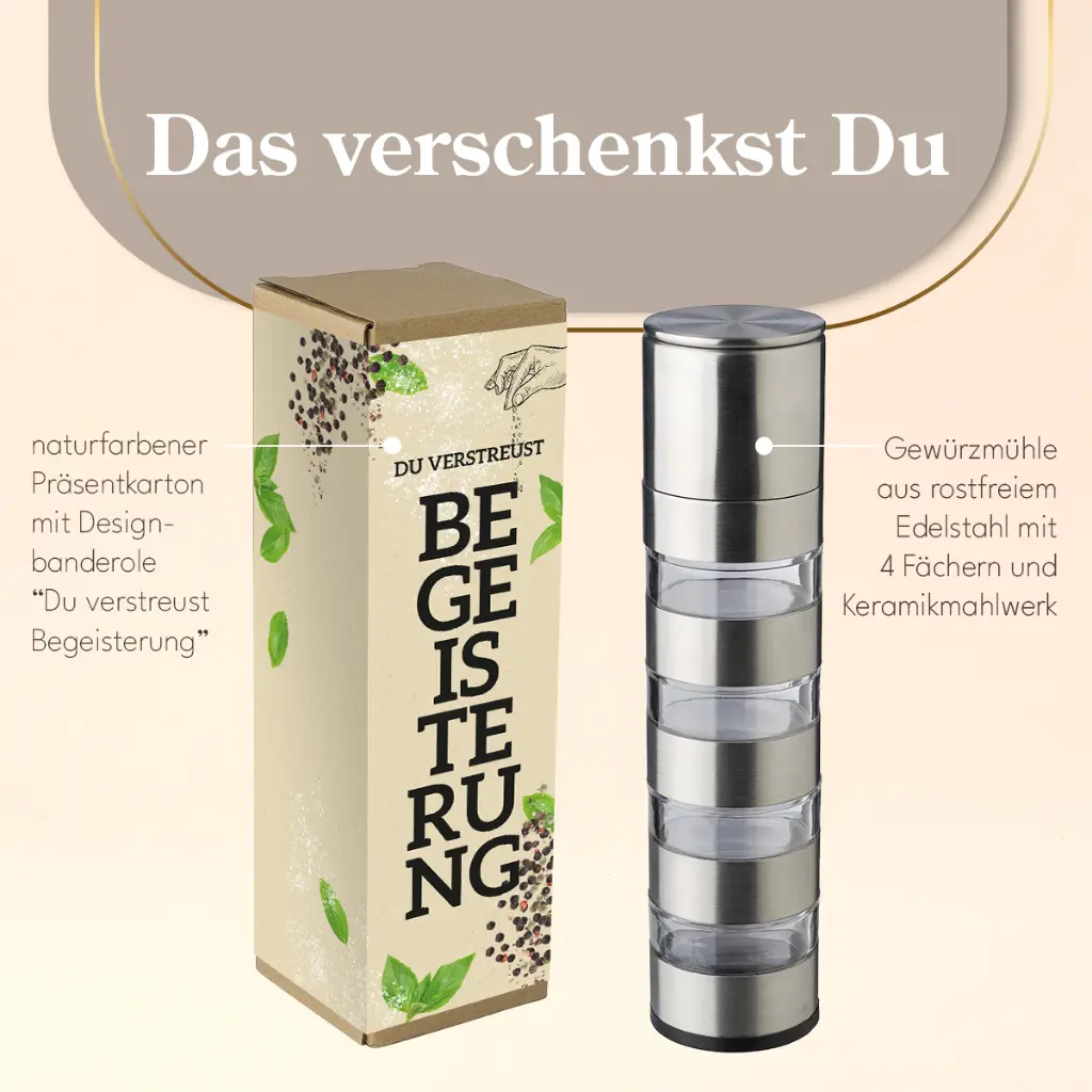 Gewürzmühle 4 in 1 "Du verstreust Begeisterung!"