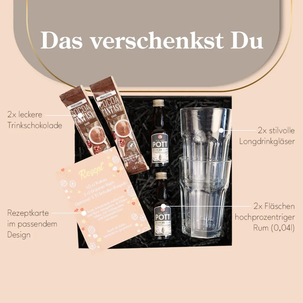 Geschenkset "Schoko mit Schuss" - Ostern
