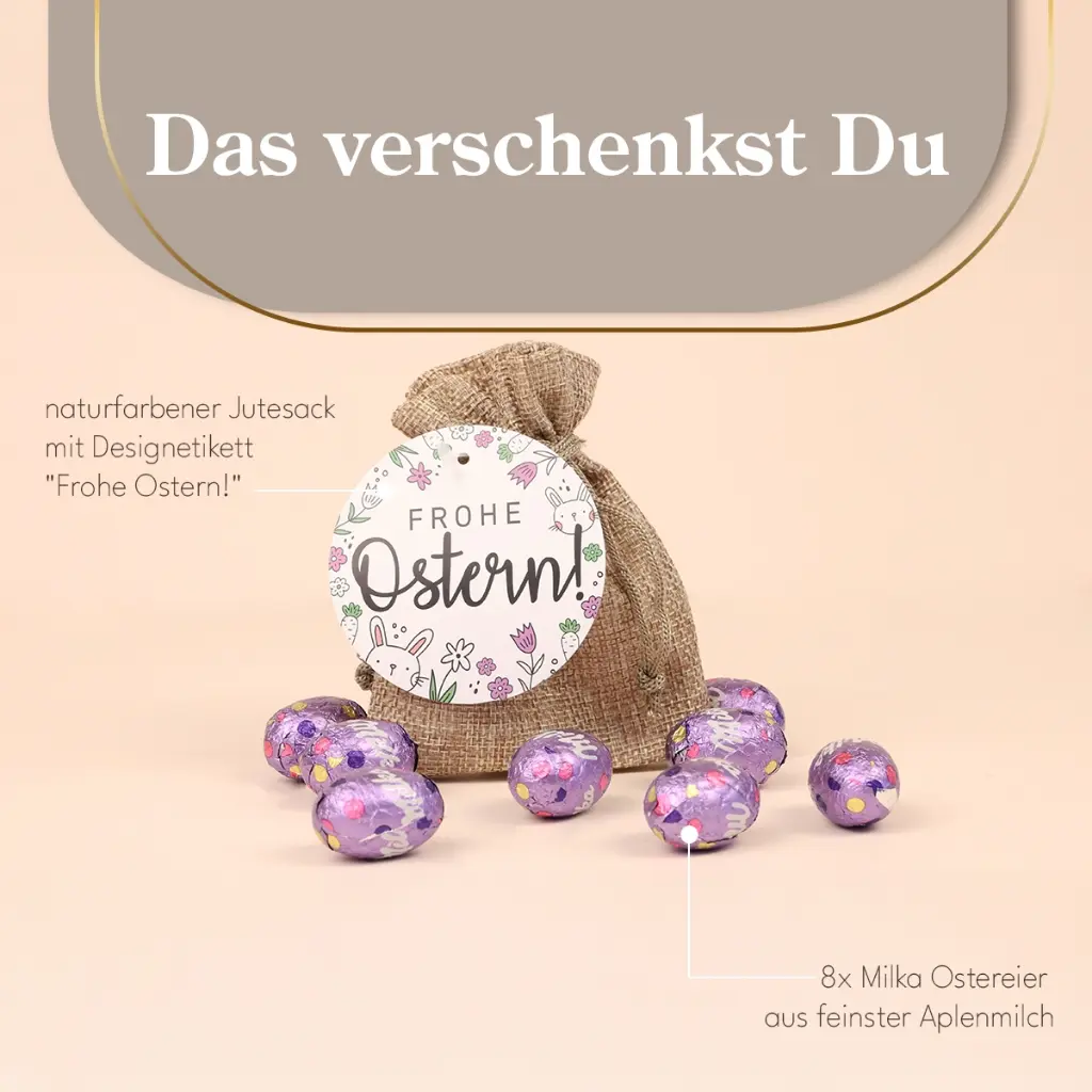 Ostersäckchen "Frohe Ostern" - Milka