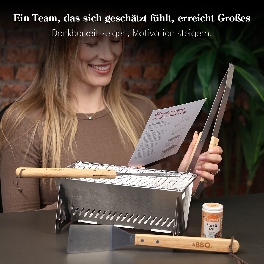 BBQ-Geschenkset "Nur wer selbst brennt, kann Feuer entfachen"