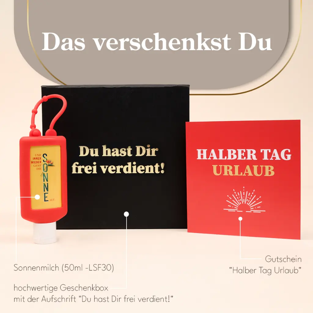 Zeitgeschenk "Halber Tag Urlaub" 