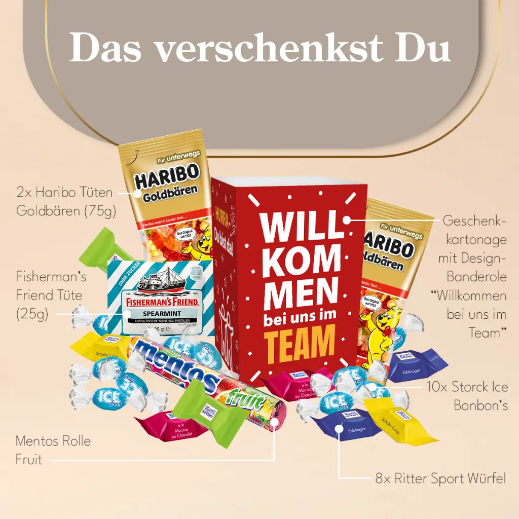 Süße Onboarding-Box "Willkommen im Team"