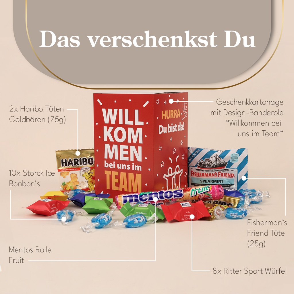 Süße Onboarding-Box "Willkommen im Team"