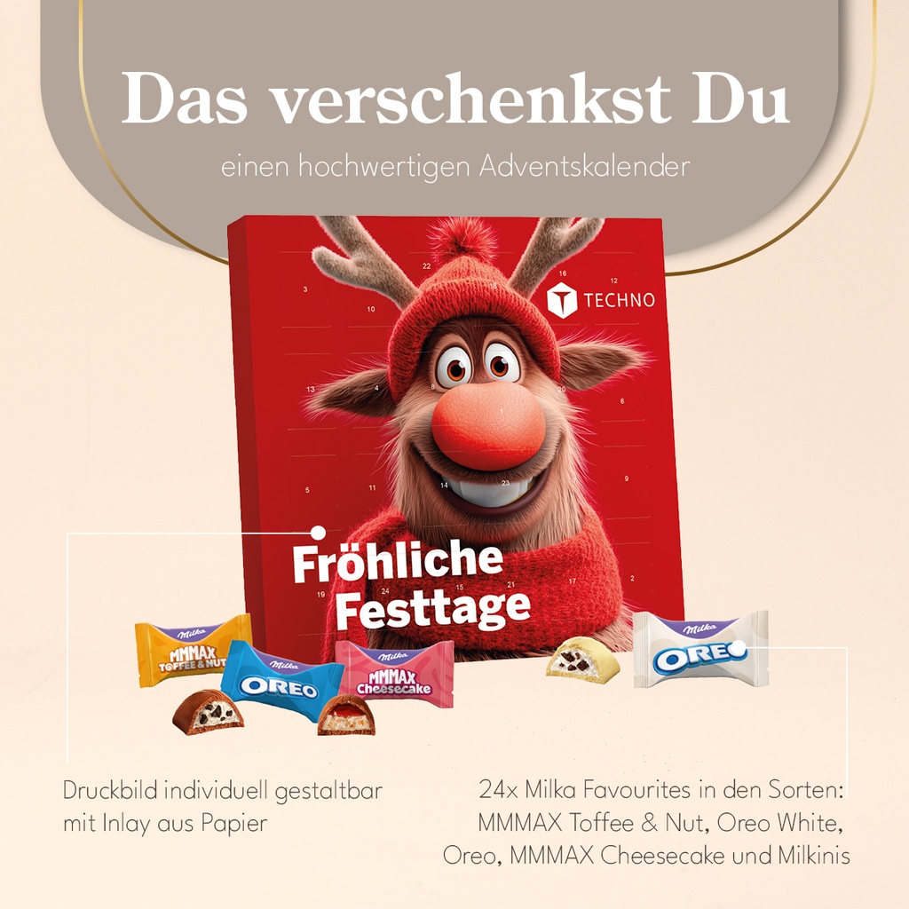 3D Adventskalender "Container" mit Milka Schokolade